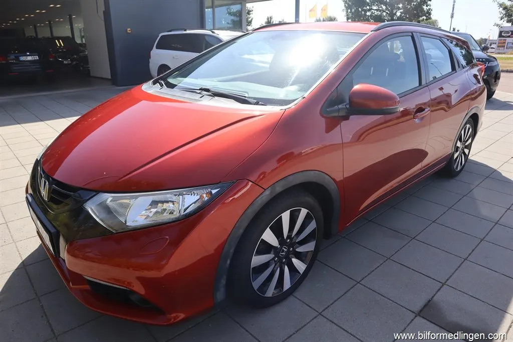 Honda Civic 1.6 i-DTEC Wagon 120hk Sport Dragkrok Svensksåld 1 ägare, bild 2 av 12