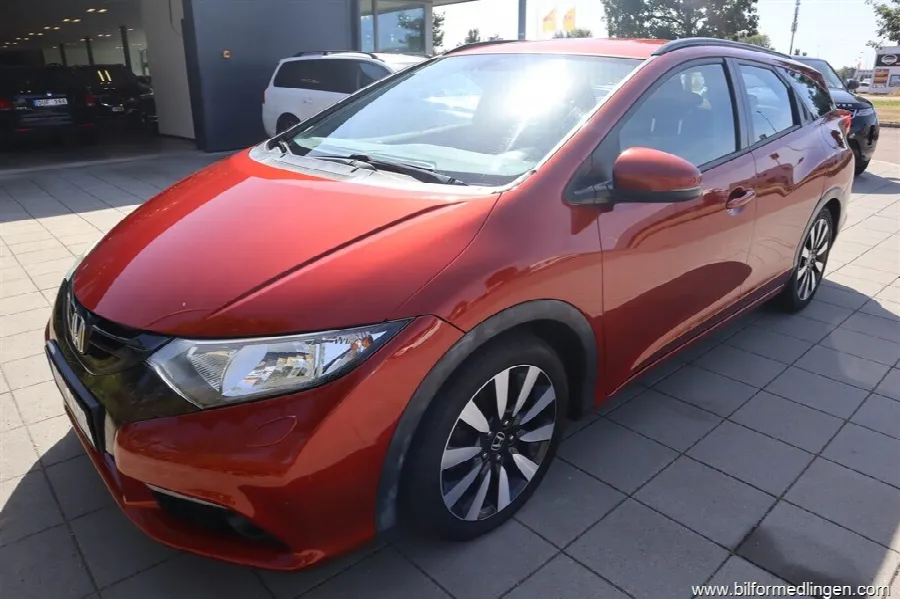 Honda Civic 1.6 i-DTEC Wagon 120hk Sport Dragkrok Svensksåld 1 ägare, bild 2 av 12