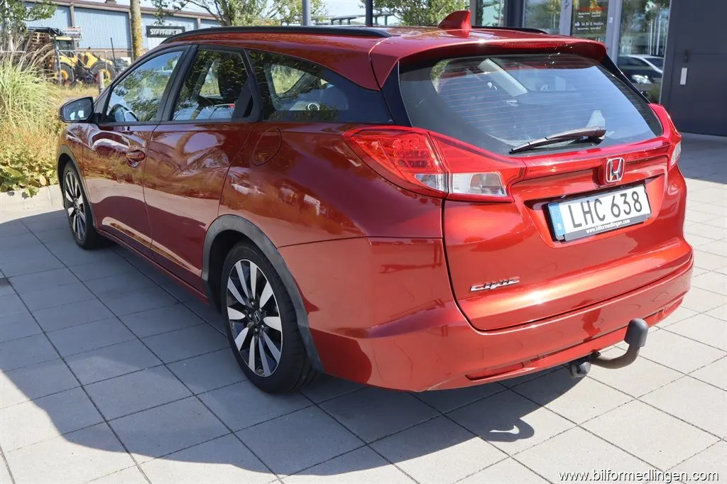 Honda Civic 1.6 i-DTEC Wagon 120hk Sport Dragkrok Svensksåld 1 ägare, bild 10 av 12