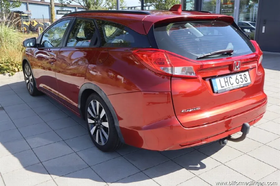 Honda Civic 1.6 i-DTEC Wagon 120hk Sport Dragkrok Svensksåld 1 ägare, bild 10 av 12