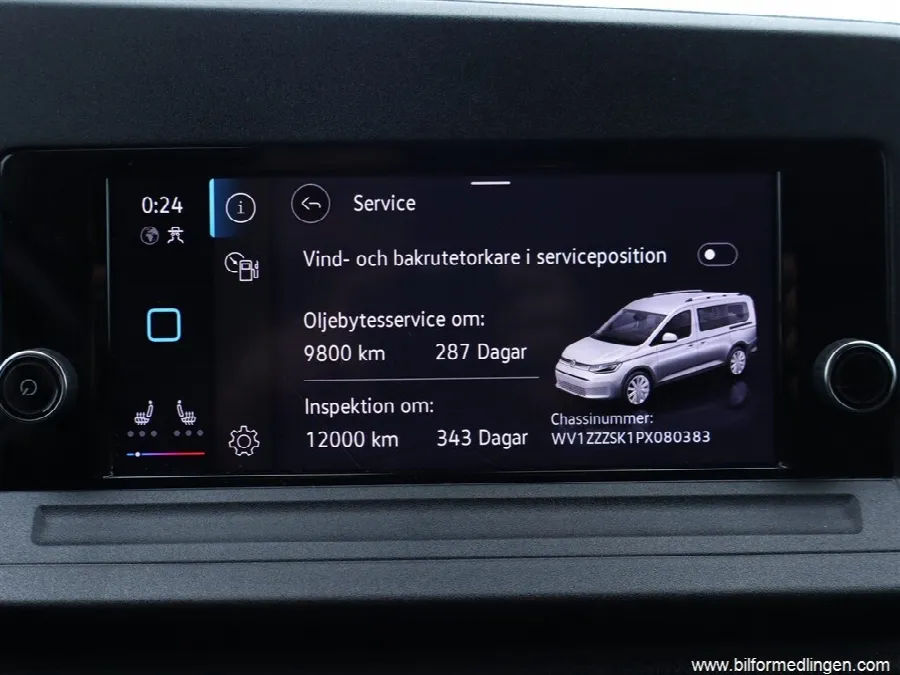 Volkswagen Caddy 2.0 TDI Cargo Maxi 122hk Drag Värmare Moms, bild 11 av 12