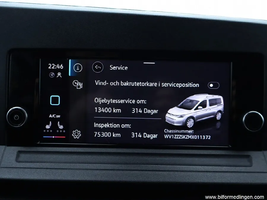 Volkswagen Caddy CARGO 2.0 TDI 122hk S/V-hjul Värmare Moms, bild 12 av 12
