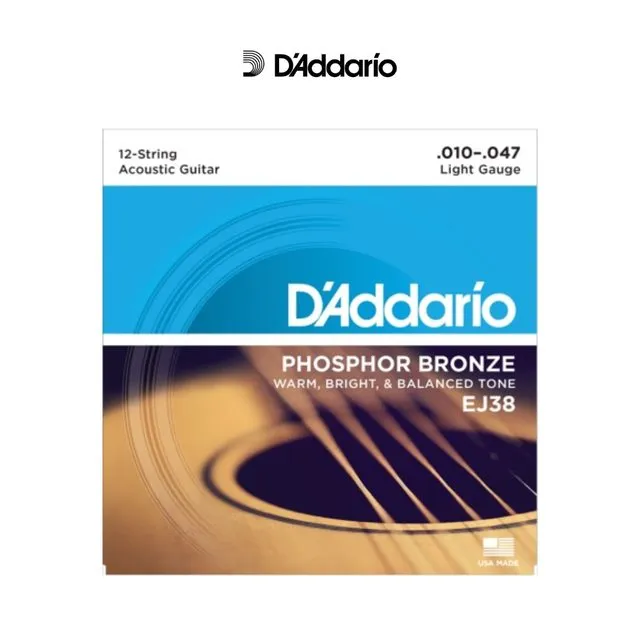 D`addario - EJ38 Akustisk 12 strängset 10⎜47