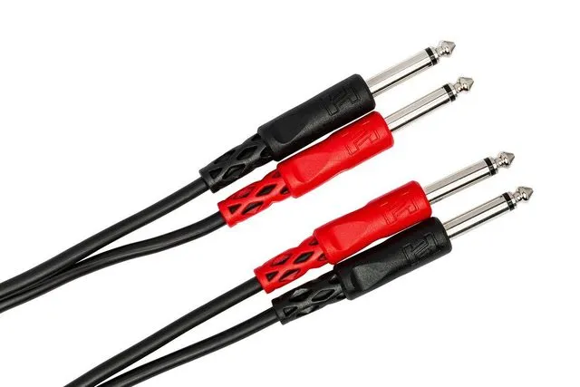 Hosa Stereo Interconnect, Dual 1/4 In TS To Same - 4 Meters