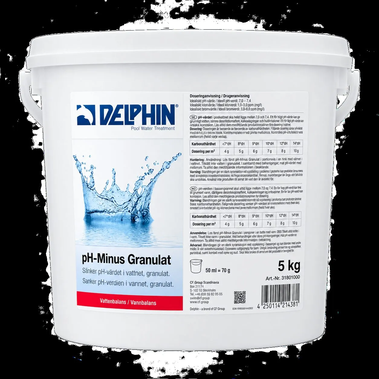 DELPHIN pH-minus granulat 5 kg