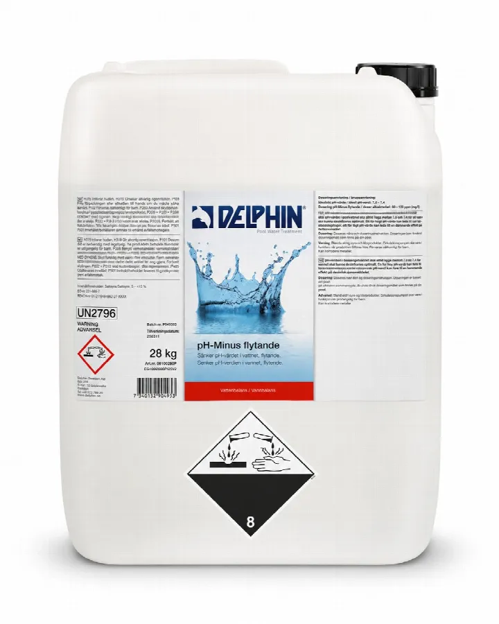 Delphin pH-Minus flytande 28 kg