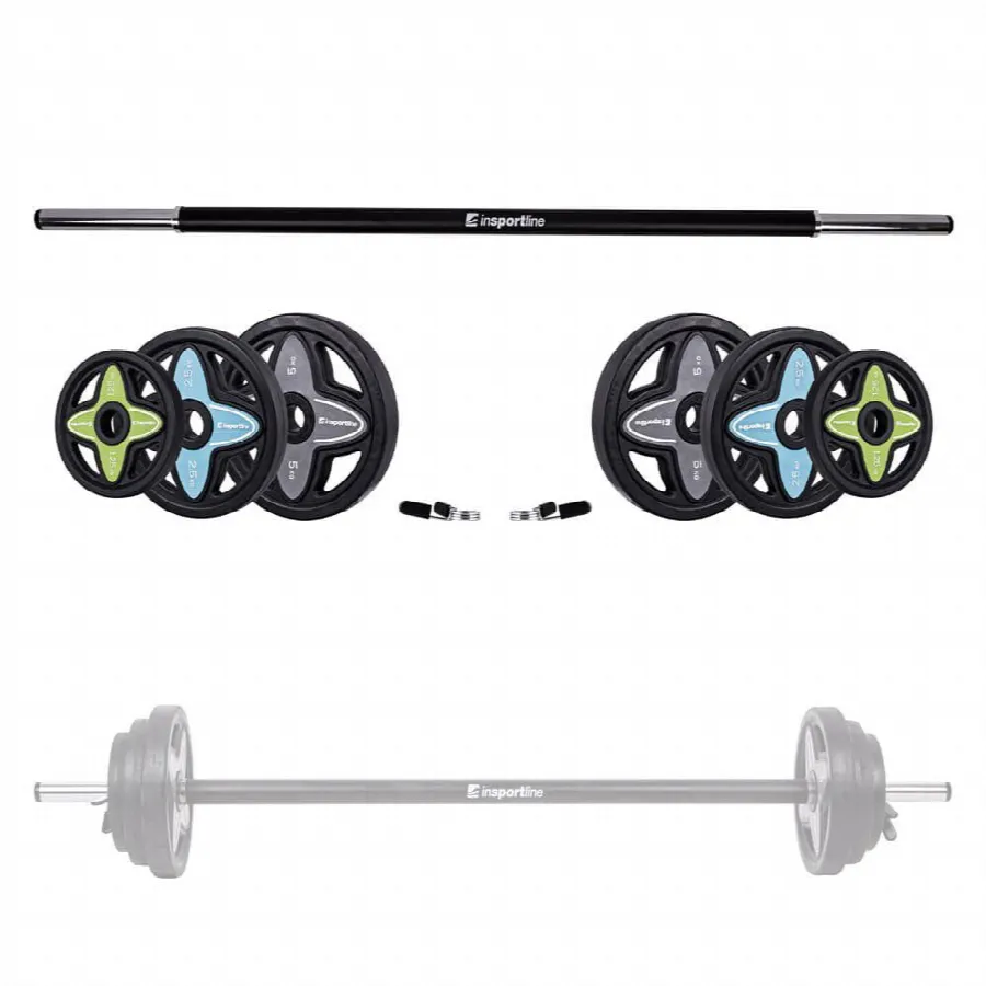 Skivstångsset med vikter 2-19,5 kg Pumpstar, bild 1 av 5