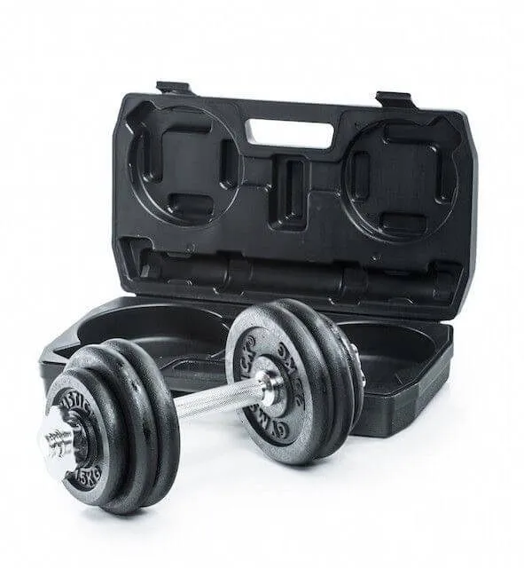 Hantelset 15 kg justerbart