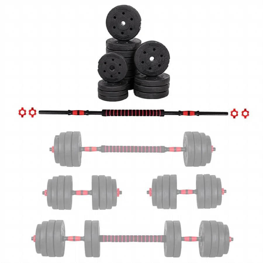 Skivstång och hantelset 40 kg, bild 2 av 5
