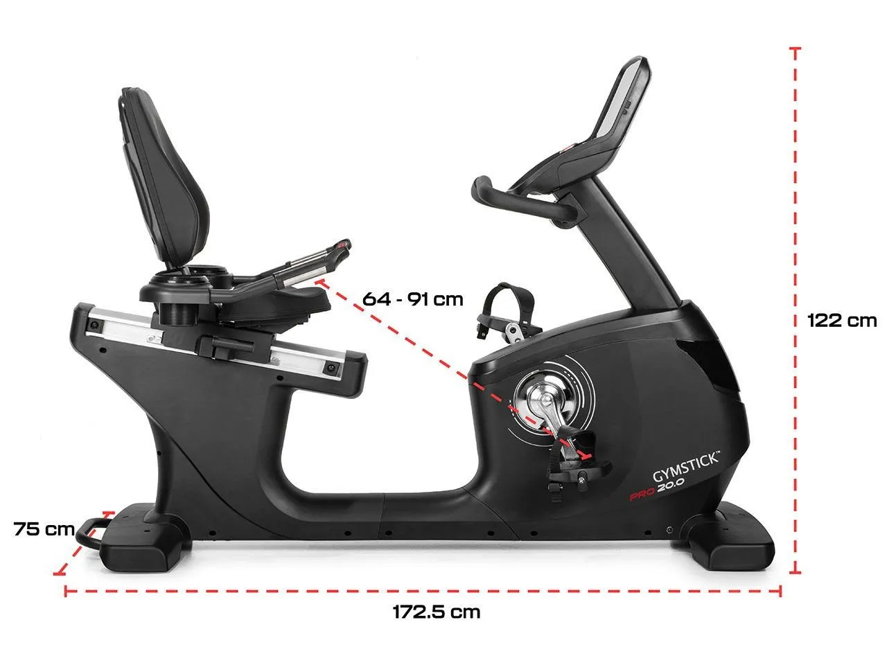 PRO20.0 Recumbent Bike, bild 3 av 6