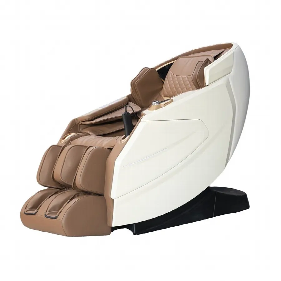 IWAO Gravity 4D-massagestol med röststyrning (Vit/Brun), bild 1 av 6