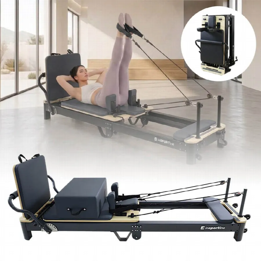 Pilates reformer inSPORTline Comfolder EVO (Beige), bild 2 av 6