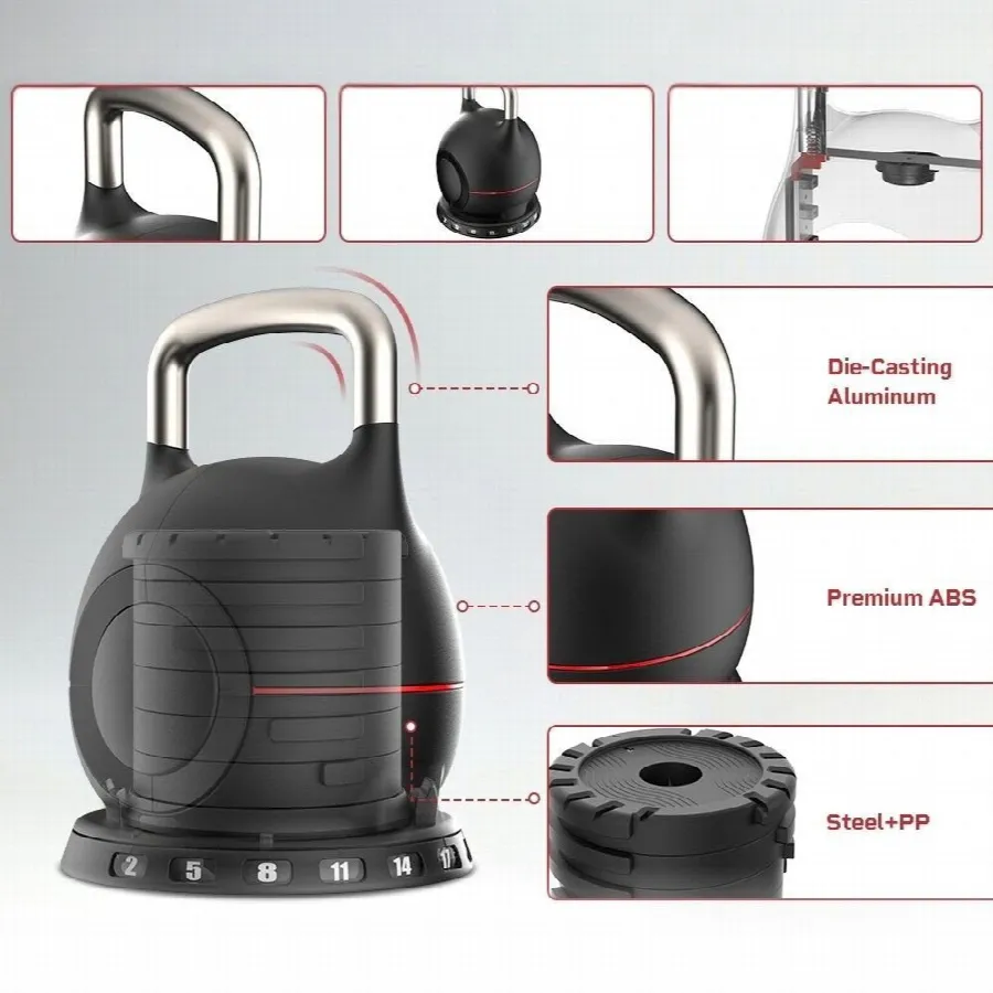 Justerbar kettlebell inSPORTline Xtrabell 2–20 kg, bild 4 av 4